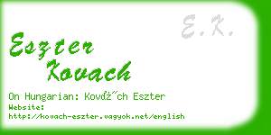 eszter kovach business card